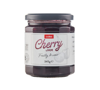 COLES PREM CHERRY JAM- 345G