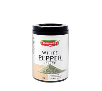 HANSELLS WHITE PEPPER GROUND 50G