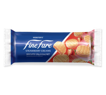 FINE FARE CREAM BISCUIT S/BERRY 120G