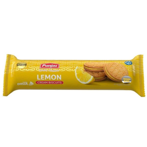 PUNJAS LEMON CREAM BISCUITS 250GM