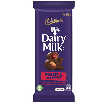 CADBURY FRUIT &  NUT 180G/200G
