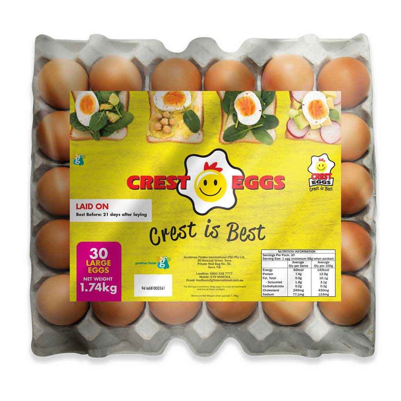 CREST TABLE EGGS LARGE 30s 1.74KG