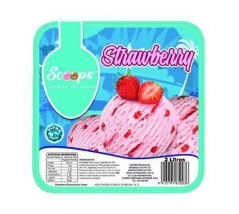 SCOOPS PREMIUM ICE CREAM STRAWBERRY 2L