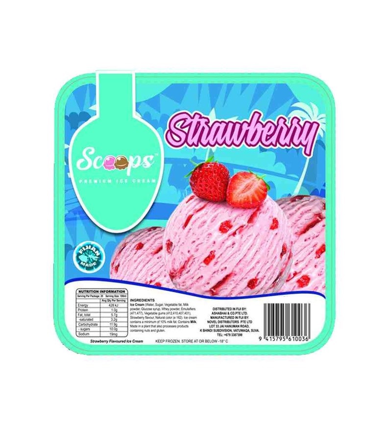 SCOOPS PREMIUM I/CREAM 4.5L- STRAWBERRY