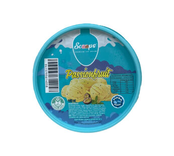 SCOOPS ICE CREAM -PASSION FRUIT 480 ML