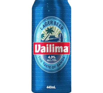 VAILIMA LAGER BEER CAN 4.9% 440ML
